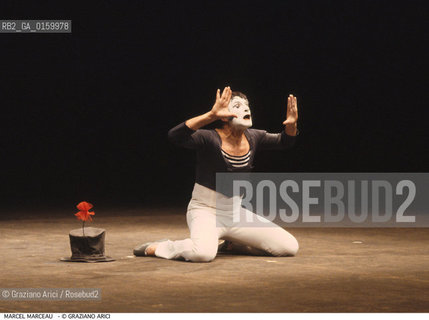 Caption: Nome: .MARCEAU MARCEL.Descrizione: .TEATRO MIMO.Credit: ©Graziano Arici/Rosebud2 / Costo: .A.Nazione: .FRANCIA.Cittˆ: ..Data: .1987