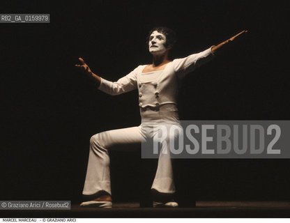 Caption: Nome: .MARCEAU MARCEL.Descrizione: .TEATRO MIMO.Credit: ©Graziano Arici/Rosebud2 / Costo: .A.Nazione: .FRANCIA.Cittˆ: ..Data: .1987