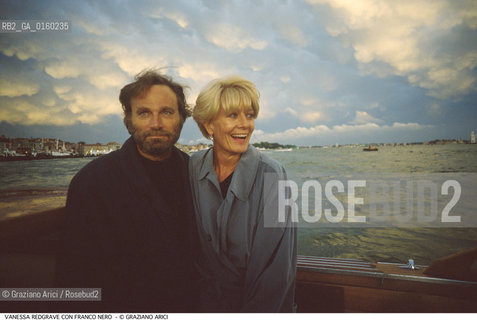 Caption: Nome: .REDGRAVE VANESSA.Descrizione: .CINEMA ATTRICE/CON FRANCO NERO A VENEZIA.Credit: ©Graziano Arici/Rosebud2 / Costo: .A.Nazione: .GRAN BRETAGNA.Cittˆ: .VENEZIA.Data: .1988