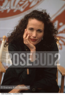 Caption: Nome: .MacDOWELL ANDIE.Descrizione: .CINEMA ATTRICE MODA FOTOMODELLA.Credit: ©Graziano Arici/Rosebud2 / Costo: .A.Nazione: .USA.Cittˆ: ..Data: .1996