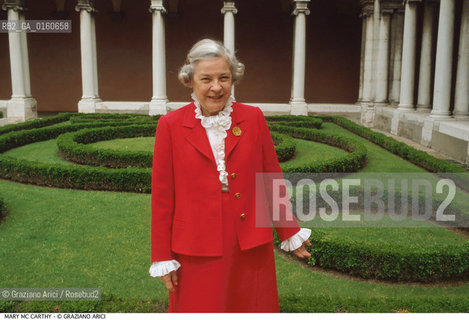 Caption: Nome: .MC CARTHY MARY.Descrizione: .ANTROPOLOGIA ANTROPOLOGA SAGGISTA/ALLA FONDAZIONE CINI A VENEZIA .Credit: ©Graziano Arici/Rosebud2 / Costo: .A.Nazione: .USA.Cittˆ: ..Data: .1994