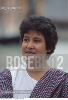 Caption: Nome: .NASREEN TASLIMA.Descrizione: .LETTERATURA SCRITTRICE .Credit: ©Graziano Arici/Rosebud2 / Costo: .A.Nazione: .BANGLADESH.Cittˆ: ..Data: .1995