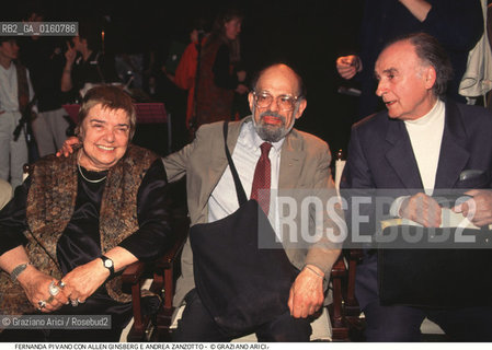 Nome: .PIVANO FERNANDA.Descrizione: .LETTERATURA AMERICANA CRITIC0 TRADUTTRICE SAGGISTA/CON I POETI ALLEN GINSBERG (BEAT GENERATION) E ANDREA ZANZOTTO.Credit: ©Graziano Arici/Rosebud2 / Costo: .A.Nazione: .ITALIA.Cittˆ: .VENEZIA.Data: .1996.