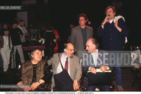 Nome: .PIVANO FERNANDA.Descrizione: .LETTERATURA AMERICANA CRITIC0 TRADUTTRICE SAGGISTA/CON I POETI ALLEN GINSBERG (BEAT GENERATION) ANDREA ZANZOTTO E IL CANTANTE FRANCESCO GUCCINI.Credit: ©Graziano Arici/Rosebud2 / Costo: .A.Nazione: .ITALIA.Cittˆ: .VENEZIA.Data: .1996.