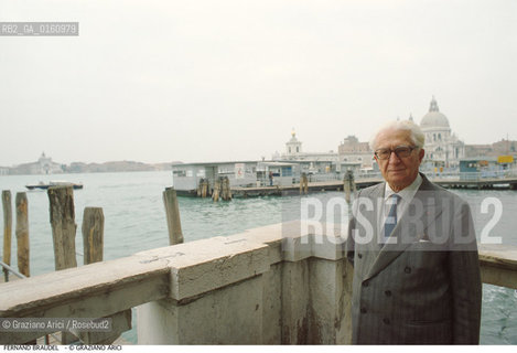 Caption: Nome: .BRAUDEL FERNAND.Descrizione: .LETTERATURA STORICO SAGGISTA A VENEZIA.Credit: ©Graziano Arici/Rosebud2 / Costo: .A.Nazione: .FRANCIA.Cittˆ: ..Data: .1986
