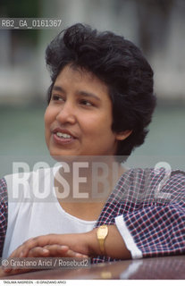 Caption: Nome: .NASREEN TASLIMA.Descrizione: .LETTERATURA SCRITTRICE .Credit: ©Graziano Arici/Rosebud2 / Costo: .A.Nazione: .BANGLADESH.Cittˆ: ..Data: .1995
