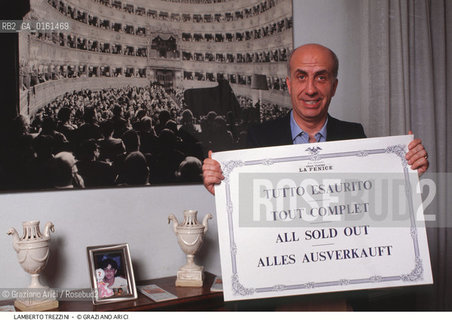 Nome: .TREZZI.NI LAMBERTO.Descrizione: .STORICO SOVRINTENDENTE DEL GRAN TEATRO LA FENICE.Credit: ©Graziano Arici/Rosebud2 / Costo: .A.Nazione: .ITALIA.Cittˆ: .VENEZIA.Data: .1984.