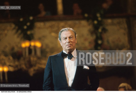 Caption: Nome: .MILSTEIN NATHAN.Descrizione: .MUSICA CLASSICA VIOLINISTA.Credit: ©Graziano Arici/Rosebud2 / Costo: .A.Nazione: .USA.Cittˆ: ..Data: .1990