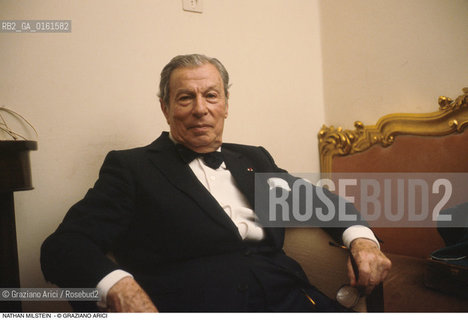 Caption: Nome: .MILSTEIN NATHAN.Descrizione: .MUSICA CLASSICA VIOLINISTA.Credit: ©Graziano Arici/Rosebud2 / Costo: .A.Nazione: .USA.Cittˆ: ..Data: .1993