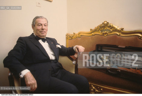 Caption: Nome: .MILSTEIN NATHAN.Descrizione: .MUSICA CLASSICA VIOLINISTA.Credit: ©Graziano Arici/Rosebud2 / Costo: .A.Nazione: .USA.Cittˆ: ..Data: .1993