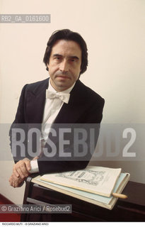 Caption: Nome: .MUTI RICCARDO.Descrizione: .MUSICA CLASSICA DIRETTORE DORCHESTRA/CON SPARTITI.Credit: ©Graziano Arici/Rosebud2 / Costo: .A.Nazione: .ITALIA.Cittˆ: ..Data: .1994