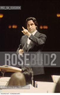 Caption: Nome: .MUTI RICCARDO.Descrizione: .MUSICA CLASSICA DIRETTORE DORCHESTRA/DIRIGE.Credit: ©Graziano Arici/Rosebud2 / Costo: .A.Nazione: .ITALIA.Cittˆ: ..Data: .1994