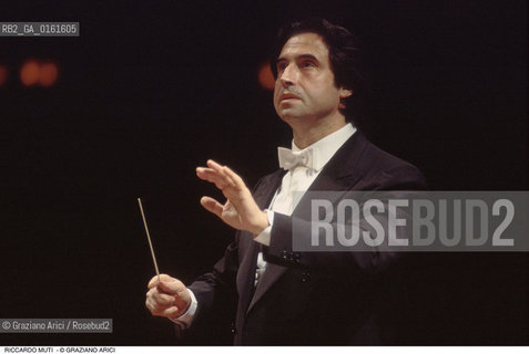 Caption: Nome: .MUTI RICCARDO.Descrizione: .MUSICA CLASSICA DIRETTORE DORCHESTRA/DIRIGE.Credit: ©Graziano Arici/Rosebud2 / Costo: .A.Nazione: .ITALIA.Cittˆ: ..Data: .1994