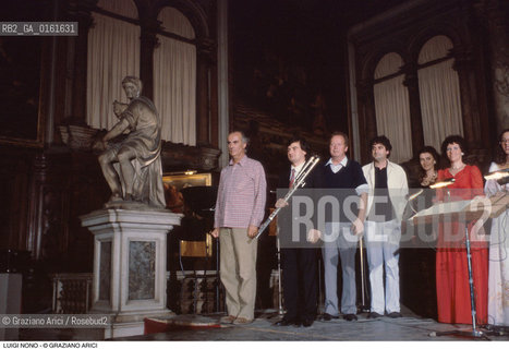 Caption: Nome: .NONO LUIGI.Descrizione: .MUSICA CLASSICA ELETTRONICA COMPOSITORE CONTEMPORANEO/CON ALVISE VIDOLIN PETER ALLER E ROBERTO FABBRICIANI ALLA SCUOLA GRANDE DI SAN ROCCO.Credit: ©Graziano Arici/Rosebud2 / Costo: .A.Nazione: .ITALIA.Cittˆ: ..Data: .1983