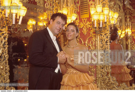 Caption: Nome: .OREN DANIEL.Descrizione: .MUSICA CLASSICA DIRETTORE DORCHESTRA/CON LA MOGLIE NEL GRAN TEATRO LA FENICE  .Credit: ©Graziano Arici/Rosebud2 / Costo: .A.Nazione: .ISRAELE.Cittˆ: ..Data: .1991