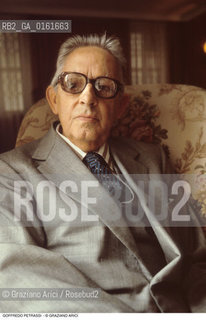 Caption: Nome: .PETRASSI GOFFREDO.Descrizione: .MUSICA CLASSICA COMPOSITORE CONTEMPORANEO/CON OCCHIALI.Credit: ©Graziano Arici/Rosebud2 / Costo: .A.Nazione: .ITALIA.Cittˆ: ..Data: .1991