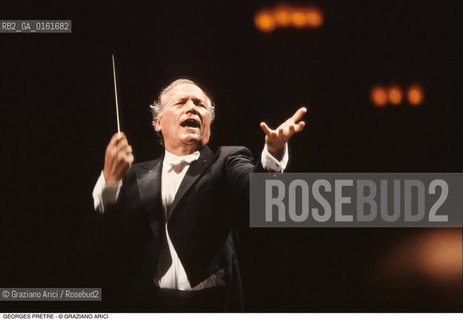 Caption: Nome: .PRETRE GEORGES.Descrizione: .MUSICA CLASSICA DIRETTIRE DORCHESTRA/DIRIGE.Credit: ©Graziano Arici/Rosebud2 / Costo: .A.Nazione: .FRANCIA.Cittˆ: ..Data: .1992