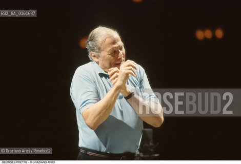 Caption: Nome: .PRETRE GEORGES.Descrizione: .MUSICA CLASSICA DIRETTIRE DORCHESTRA/DIRIGE.Credit: ©Graziano Arici/Rosebud2 / Costo: .A.Nazione: .FRANCIA.Cittˆ: ..Data: .1992