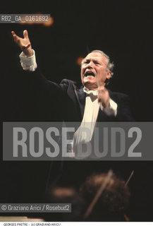 Nome: .PRETRE GEORGES.Descrizione: .MUSICA CLASSICA DIRETTIRE DORCHESTRA/DIRIGE.Credit: ©Graziano Arici/Rosebud2 / Costo: .A.Nazione: .FRANCIA.Cittˆ: .VENEZIA.Data: .1992.