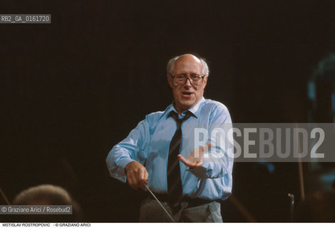 Caption: Nome: .ROSTROPOVIC MSTISLAV.Descrizione: .MUSICA CLASSICA DIRETTORE DORCHESTRA VIOLONCELLISTA.Credit: ©Graziano Arici/Rosebud2 / Costo: .A.Nazione: .RUSSIA.Cittˆ: ..Data: .1994