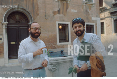 Caption: Nome: .SCIARRINO SALVATORE.Descrizione: .MUSICA CLASSICA COMPOSITORE CONTEMPORANEO/CON RICCARDO AMBROSINI A VENEZIA.Credit: ©Graziano Arici/Rosebud2 / Costo: .A.Nazione: .ITALIA.Cittˆ: .VENEZIA.Data: .1994