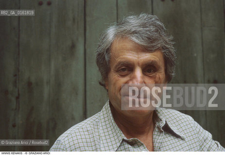 Caption: Nome: .XENAKIS IANNIS.Descrizione: .MUSICA CLASSICA COMPOSITORE CONTEMPORANEO ARCHITETTO.Credit: ©Graziano Arici/Rosebud2 / Costo: .A.Nazione: .GRECIA/FRANCIA.Cittˆ: ..Data: