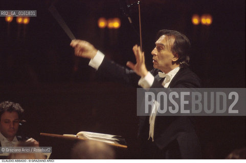 Caption: Nome: .ABBADO CLAUDIO.Descrizione: .MUSICA CLASSICA DIRETTORE DORCHESTRA.CLASSIC MUSIC CONDUCTOR  .Credit: ©Graziano Arici/Rosebud2 / Costo: .A.Nazione: .ITALIA.ITALY.Cittˆ: ..Data: .1992