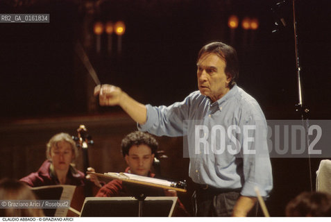Caption: Nome: .ABBADO CLAUDIO.Descrizione: .MUSICA CLASSICA DIRETTORE DORCHESTRA/DIRIGE.Credit: ©Graziano Arici/Rosebud2 / Costo: .A.Nazione: .ITALIA.Cittˆ: ..Data: .1991