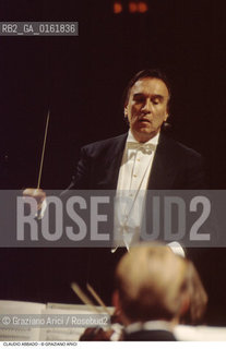 Caption: Nome: .ABBADO CLAUDIO.Descrizione: .MUSICA CLASSICA DIRETTORE DORCHESTRA.CLASSIC MUSIC CONDUCTOR  .Credit: ©Graziano Arici/Rosebud2 / Costo: .A.Nazione: .ITALIA.ITALY.Cittˆ: ..Data: .1992