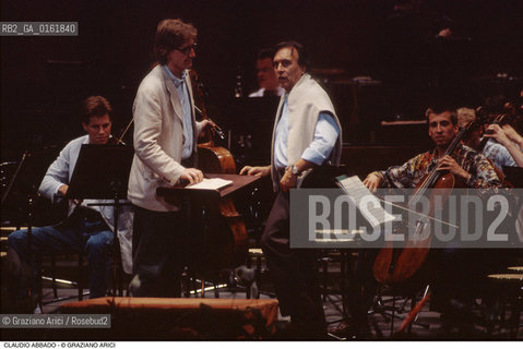 Caption: Nome: .ABBADO CLAUDIO.Descrizione: .MUSICA CLASSICA DIRETTORE DORCHESTRA/CON I BERLINER PHILARMONIKER .Credit: ©Graziano Arici/Rosebud2 / Costo: .A.Nazione: .ITALIA.Cittˆ: ..Data: .1991