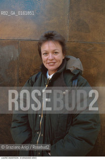 Caption: Nome: .ANDERSON LAURIE.Descrizione: .MUSICA ELETTRONICA ROCK MULTIMEDIA COMPOSITRICE CONTEMPORANEA CANTANTE VIOLINISTA.Credit: ©Graziano Arici/Rosebud2 / Costo: .A.Nazione: .USA.Cittˆ: ..Data: .1996