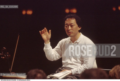 Caption: Nome: .CHUNG MYUNG WHUN.Descrizione: .MUSICA CLASSICA DIRETTORE DORCHESTRA PIANISTA.Credit: ©Graziano Arici/Rosebud2 / Costo: .A.Nazione: .COREA.Cittˆ: ..Data: .1994