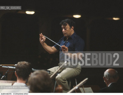 Caption: Nome: .MEHTA ZUBIN.Descrizione: .MUSICA CLASSICA DIRETTORE DORCHESTRA/DIRIGE.Credit: ©Graziano Arici/Rosebud2 / Costo: .A.Nazione: .INDIA.Cittˆ: ..Data: .1990