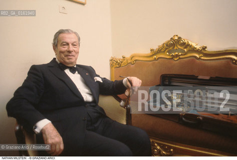 Caption: Nome: .MILSTEIN NATHAN.Descrizione: .MUSICA CLASSICA VIOLINISTA.Credit: ©Graziano Arici/Rosebud2 / Costo: .A.Nazione: .USA.Cittˆ: ..Data: .1993