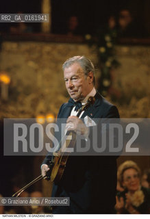 Caption: Nome: .MILSTEIN NATHAN.Descrizione: .MUSICA CLASSICA VIOLINISTA/AL VIOLINO.Credit: ©Graziano Arici/Rosebud2 / Costo: .A.Nazione: .USA.Cittˆ: ..Data: .1991