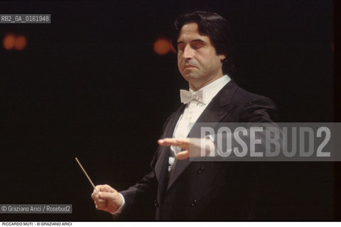 Caption: Nome: .MUTI RICCARDO.Descrizione: .MUSICA CLASSICA DIRETTORE DORCHESTRA/DIRIGE.Credit: ©Graziano Arici/Rosebud2 / Costo: .A.Nazione: .ITALIA.Cittˆ: ..Data: .1994