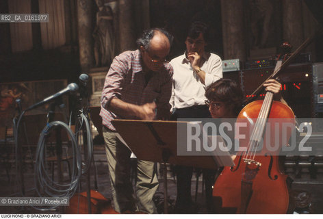 Caption: Nome: .NONO LUIGI.Descrizione: .MUSICA CLASSICA ELETTRONICA COMPOSITORE CONTEMPORANEO/ALLA SCUOLA GRANDE DI SAN ROCCO.Credit: ©Graziano Arici/Rosebud2 / Costo: .A.Nazione: .ITALIA.Cittˆ: ..Data: .1983