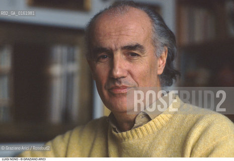 Caption: Nome: .NONO LUIGI.Descrizione: .MUSICA CLASSICA ELETTRONICA COMPOSITORE CONTEMPORANEO.Credit: ©Graziano Arici/Rosebud2 / Costo: .A.Nazione: .ITALIA.Cittˆ: ..Data: .1983