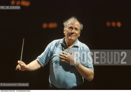Caption: Nome: .PRETRE GEORGES.Descrizione: .MUSICA CLASSICA DIRETTIRE DORCHESTRA/DIRIGE.Credit: ©Graziano Arici/Rosebud2 / Costo: .A.Nazione: .FRANCIA.Cittˆ: ..Data: .1991