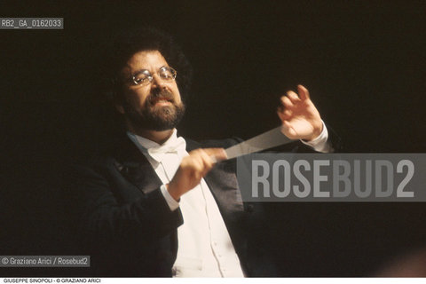 Caption: Nome: .SINOPOLI GIUSEPPE.Descrizione: .MUSICA CLASSICA DIRETTORE DORCHESTRA/DIRIGE.Credit: ©Graziano Arici/Rosebud2 / Costo: .A.Nazione: .ITALIA.Cittˆ: ..Data: .1995