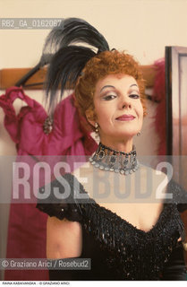 Caption: Nome: .KABAIVANSKA RAINA.Descrizione: .MUSICA CLASSICA CANTANTE LIRICA SOPRANO/CON UN COSTUME DI SCENA.Credit: ©Graziano Arici/Rosebud2 / Costo: .A.Nazione: .BULGARIA/ITALIA.Cittˆ: ..Data: .1988