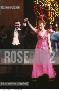 Caption: Nome: .KABAIVANSKA RAINA.Descrizione: .MUSICA CLASSICA CANTANTE LIRICA SOPRANO LA VEDOVA ALLEGRA.Credit: ©Graziano Arici/Rosebud2 / Costo: .A.Nazione: .BULGARIA/ITALIA.Cittˆ: ..Data: .1988