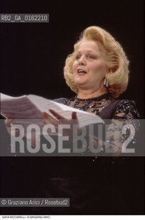 Caption: Nome: .RICCIARELLI KATIA.Descrizione: .MUSICA CLASSICA CANTANTE LIRICA.Credit: ©Graziano Arici/Rosebud2 / Costo: .A.Nazione: .ITALIA.Cittˆ: ..Data: .1996