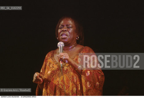 Caption: Nome: .VAUGHAN SARAH LOIS.Descrizione: .MUSICA JAZZ POP CANTANTE.Credit: ©Graziano Arici/Rosebud2 / Costo: .A.Nazione: .USA.Cittˆ: ..Data: .1994