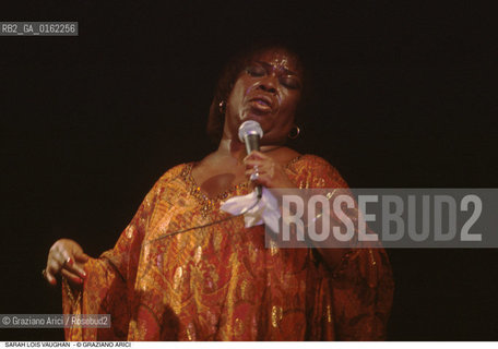 Caption: Nome: .VAUGHAN SARAH LOIS.Descrizione: .MUSICA JAZZ POP CANTANTE.Credit: ©Graziano Arici/Rosebud2 / Costo: .A.Nazione: .USA.Cittˆ: ..Data: .1994
