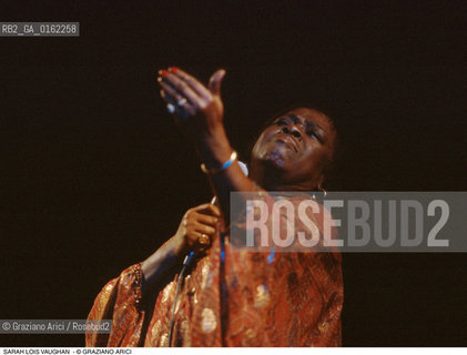 Caption: Nome: .VAUGHAN SARAH LOIS.Descrizione: .MUSICA JAZZ POP CANTANTE.Credit: ©Graziano Arici/Rosebud2 / Costo: .A.Nazione: .USA.Cittˆ: ..Data: .1994