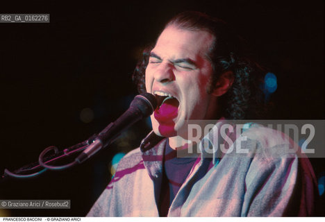 Caption: Nome: .BACCINI FRANCESCO.Descrizione: .MUSICA POP CANTAUTORE.Credit: ©Graziano Arici/Rosebud2 / Costo: .A.Nazione: .ITALIA.Cittˆ: ..Data: .1996