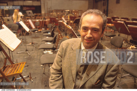 Caption: Nome: .CARRERAS JOSE.Descrizione: .MUSICA CLASSICA CANTANTE LIRICO TENORE.Credit: ©Graziano Arici/Rosebud2 / Costo: .A.Nazione: .SPAGNA.Cittˆ: .VERONA.Data: .1985
