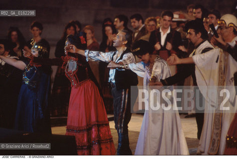 Caption: Nome: .CARRERAS JOSE.Descrizione: .MUSICA CLASSICA CANTANTE LIRICO TENORE ARENA DI VERONA.Credit: ©Graziano Arici/Rosebud2 / Costo: .A.Nazione: .SPAGNA.Cittˆ: .VERONA.Data: .1985