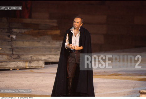 Caption: Nome: .CARRERAS JOSE.Descrizione: .MUSICA CLASSICA CANTANTE LIRICO TENORE.Credit: ©Graziano Arici/Rosebud2 / Costo: .A.Nazione: .SPAGNA.Cittˆ: .VERONA.Data: .1985